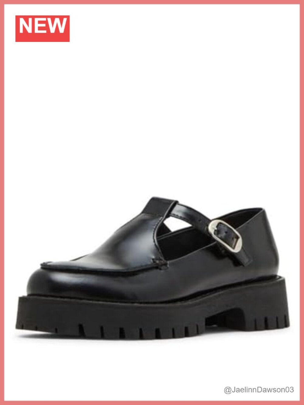 Women's Leather Pointed Toe Block Heel Loafer with Buckle